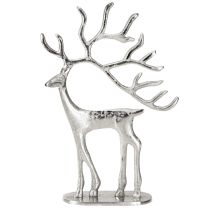 Artikel Rentierfigur Metall Silber 31 cm für saisonale Dekoration