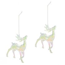 Artikel Rentier-Deko aus Kunststoff irisierend H12cm 3er-Set