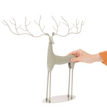 Artikel Deko-Hirsch-Skulptur Metall mintgrün 45 cm hoch für Innen