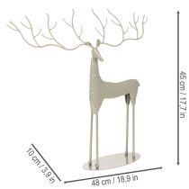Artikel Deko-Hirsch-Skulptur Metall mintgrün 45 cm hoch für Innen