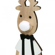 Artikel Rentier Dekofigur aus Holz 12×6,5cm H45cm 2er-Set für Weihnachten