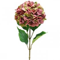 Artikel Hortensie künstlich Rosa, Bordeaux Kunstblume groß 80cm