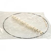 Artikel Dekoring Metall mit Holzperlen Ø30 cm Schwarz Weiss Natur 4er Set