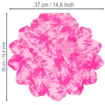 Artikel Runde Blumenmanschette aus Kunststoff 38 cm Pink