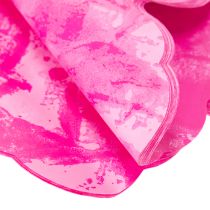 Artikel Runde Blumenmanschette aus Kunststoff 38 cm Pink