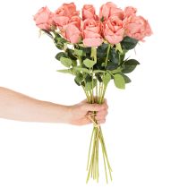 Artikel Künstliche Rose im Bund, 62 cm, 12 Stiele, Rosa