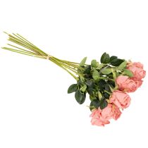 Artikel Künstliche Rose im Bund, 62 cm, 12 Stiele, Rosa