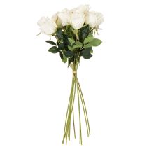 Artikel Künstliche Rosen Weiss mit langem Stiel 62 cm im 12er-Set