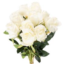 Artikel Künstliche Rosen Weiss mit langem Stiel 62 cm im 12er-Set