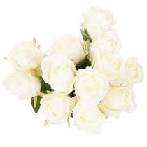 Artikel Künstliche Rosen Weiss mit langem Stiel 62 cm im 12er-Set