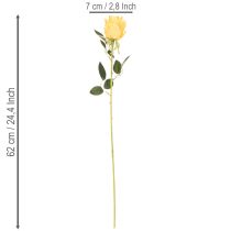 Artikel Künstliche gelbe Rosen 62 cm Kunstblumen mit langem Stiel 12er-Set