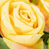 Artikel Rosenstrauss aus künstlichen gelben Rosen 44 cm 6-teilig für Wohn- und Tischdekoration