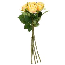Artikel Rosenstrauss aus künstlichen gelben Rosen 44 cm 6-teilig für Wohn- und Tischdekoration