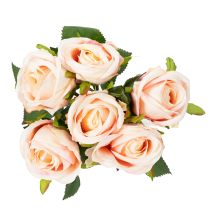 Artikel Künstlicher Rosenstrauss aus Polyester 44 cm Rosa 6 Stück