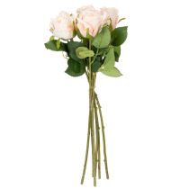 Artikel Künstlicher Rosenstrauss aus Polyester 44 cm Rosa 6 Stück