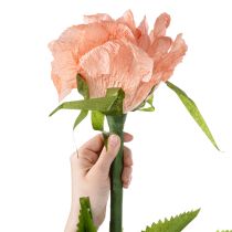 Artikel Kunstblume Rose aus Papier in Rosa, 92 cm hoch