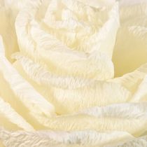 Artikel Künstliche Rose Weiss 92 cm aus Papier mit Holzsockel für Wohn- und Tischdekoration