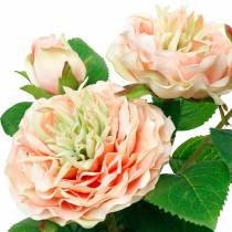 Artikel Deko-Rose im schwarzen Topf, künstliche Pfingstrose, Höhe 28 cm, Rosa