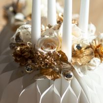 Artikel Konservierte Rosenköpfe Weiss 5cm 6 Stück für Dekoration
