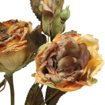 Artikel Deko Rosenstrauss Kunstblumen Gelb 45cm 3 Stück Kunststoff