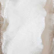 Artikel Rüschenband aus Organza 25mm Weiss 10m für Dekorationen