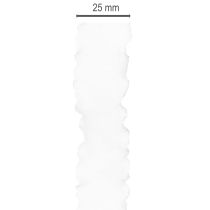 Artikel Rüschenband aus Organza 25mm Weiss 10m für Dekorationen