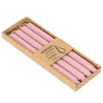 Artikel Rustic Stabkerzen durchgefärbt Rosa 350 x 28 mm 4 Stück