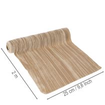 Artikel Tischläufer Crushed Velvet Beige Polyester 25 cm x 2 m