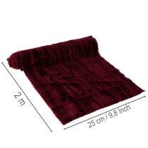 Artikel Samtband aus Polyester 25 cm x 2 m Bordeauxrot für Dekoration und Basteln
