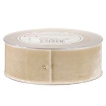 Artikel Samtband Dekoband Samt Geschenkband Beige 40mm 8m