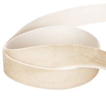 Artikel Geschenkband Samtband Beige 20mm 10m für Verpackung und Dekoration