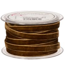 Artikel Dekoband Samt Braun 10mm x 20m Rolle
