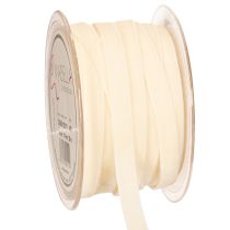 Artikel Samtband Creme 10mm auf Rolle 20m aus Polyamid für Basteln und Dekoration