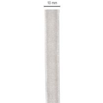 Artikel Samtband Grau 10mm x 20m für Dekorationen