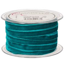Artikel Samtband Polyamid 10mm 20m Petrol für Geschenk- und Wohnraumdekoration