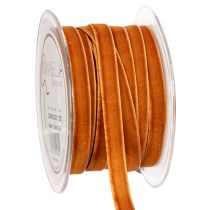 Artikel Dekoband Samt Orangebraun Terra 10mm x 20m