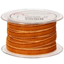 Artikel Dekoband Samt Orangebraun Terra 10mm x 20m