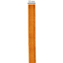 Artikel Dekoband Samt Orangebraun Terra 10mm x 20m
