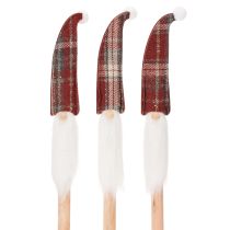 Artikel Weihnachtswichtel Deko-Stecker Filz, 58 cm, Rot-Weiss, 6er Set