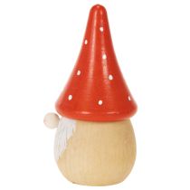 Artikel Mini-Wichtelfiguren aus Holz, 10 cm, Rot-Weiss, 6er-Set, Tisch- und Wohnraumdekoration