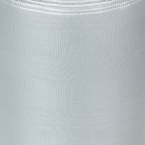Artikel Satin Kranzband Silber 100mm x 25m für Trauerkränze und Jubiläumsschmuck, Wetterfest und Kompostierbar