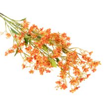 Artikel Kunstblume Orchideenzweig 110cm Orange Set aus 3 Stück für Dekoration