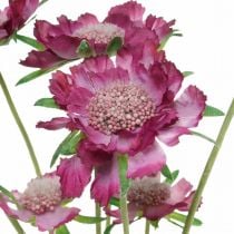 Skabiose Kunstblume Pink Sommerblume H64cm Bund à 3St