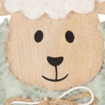 Artikel Holz-Deko Schaf 11cm, Rosa/Grün, 6er Set – Frühlings- und Osterdekoration