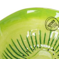 Artikel Keramik Servierschüssel Kiwi-Design 15cm Grün Braun