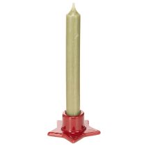 Artikel Sternförmige Kerzenhalter aus Keramik 8 cm Rot für Stabkerzen 2er-Set