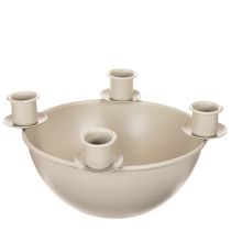 Artikel Kerzenschale Adventskranz Kunststoff Beige 15cm