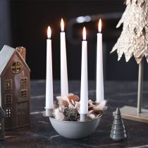 Artikel Kerzenschale Adventskranz Kunststoff Beige 15cm