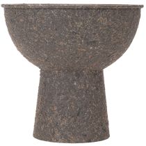 Artikel Runde Pflanzenschale aus Metall mit Sockel 18 cm Braun Anthrazit