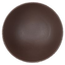 Artikel Runde Pflanzenschale aus Metall mit Sockel 18 cm Braun Anthrazit